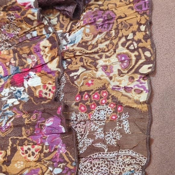 Zba Women's Long Sleeve Sheer Floral Blouse Size Medium NEW - Picture 10 of 10